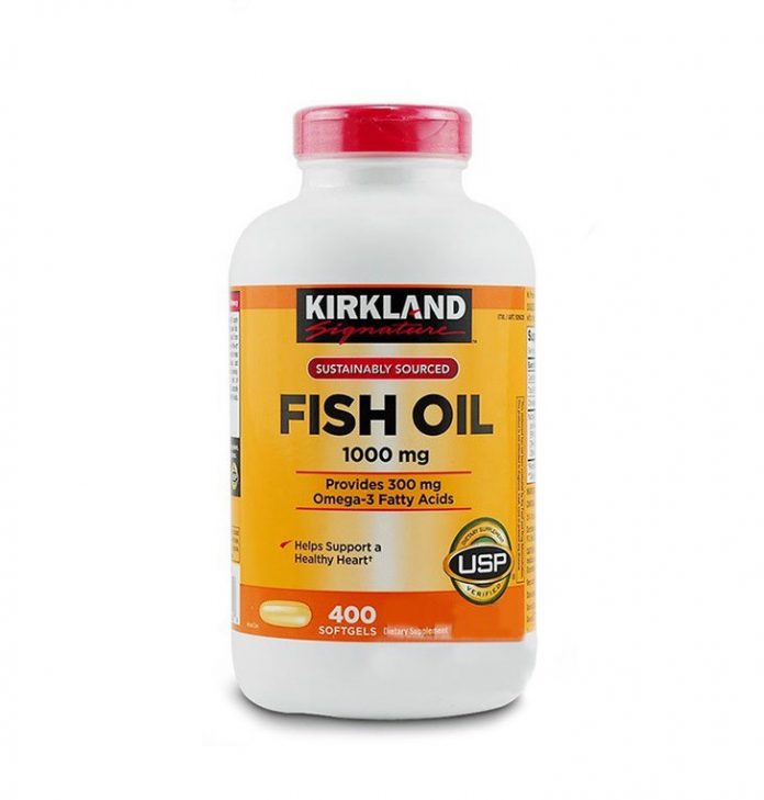 Viên dầu cá Fish Oil Omega 3 Kirkland 1000mg của Mỹ giá bao nhiêu