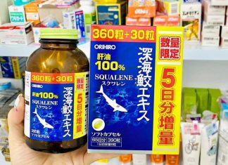Cách dùng dầu gan cá mập Orihiro Squalene Orihiro